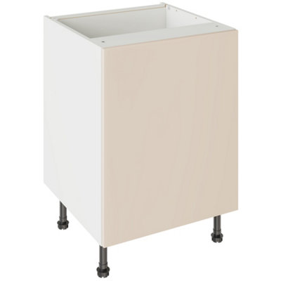 Kitchen Kit Sink Housing Base Unit 600mm W/ Slab Cabinet DoorSuper Gloss Cashmere from B&Q
