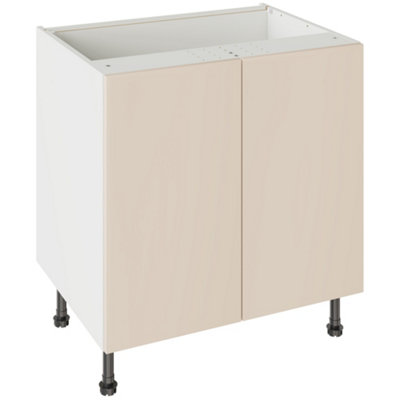 Kitchen Kit Base Unit 800mm W/ Slab Cabinet DoorSuper Gloss Cashmere from B&Q