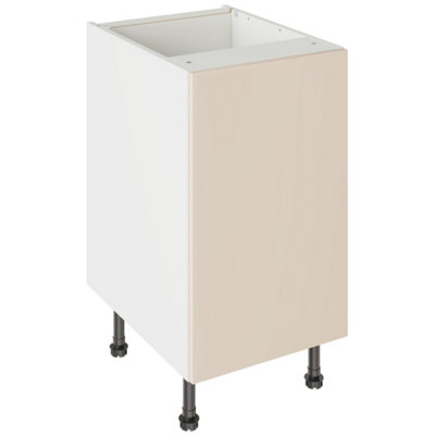 Kitchen Kit Base Unit 450mm W/ Slab Cabinet DoorSuper Gloss Cashmere from B&Q