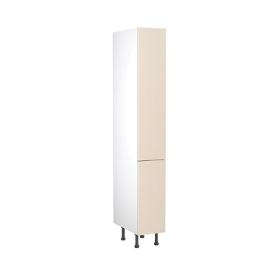 Kitchen Kit Larder Tall Unit 300mm W/ Slab Cabinet DoorSuper Gloss Cashmere from B&Q