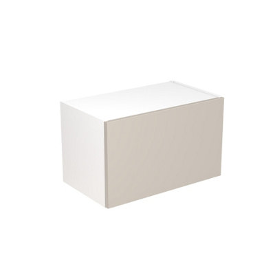 Kitchen Kit Bridging Wall Unit 600mm SlabSuper Gloss Light Grey from B&Q