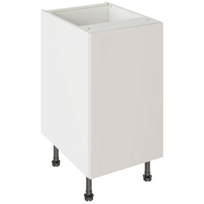 Kitchen Kit Base Unit 450mm W/ Slab Cabinet DoorSuper Gloss Light Grey from B&Q