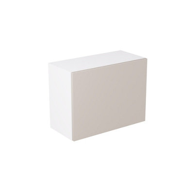 Kitchen Kit Light Grey Gloss Slab Door Single Extractor Wall Mounted Unit Cabinet Soft Close Flatpack600X455mm from B&Q