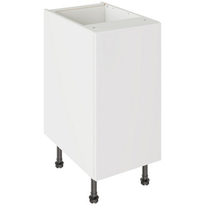 Kitchen Kit Base Unit 400mm W/ Slab Cabinet DoorSuper Matt White from B&Q