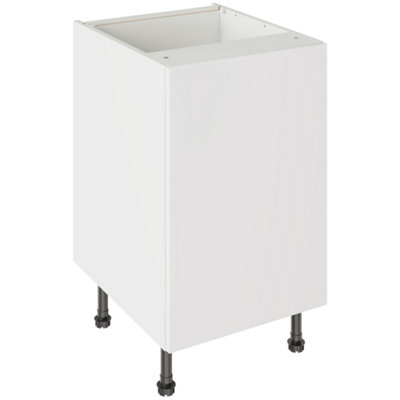 Kitchen Kit Base Unit 500mm W/ Slab Cabinet DoorSuper Matt White from B&Q