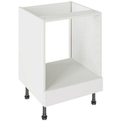 Kitchen Kit Oven Housing Base Unit 600mm W/ Slab Cabinet DoorSuper Matt White from B&Q