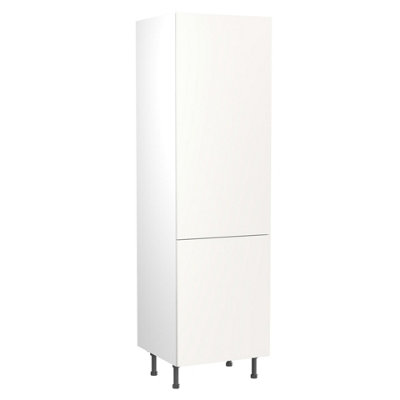 Kitchen Kit Larder Tall Unit 600mm W/ Slab Cabinet DoorSuper Matt White from B&Q
