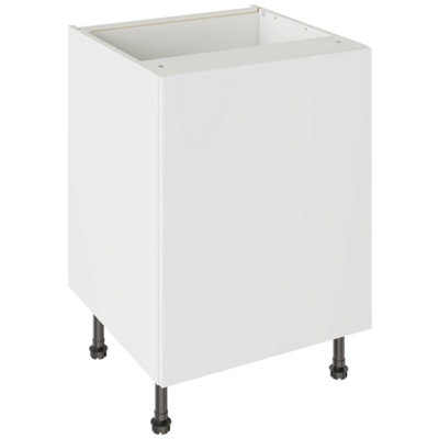 Kitchen Kit Sink Housing Base Unit 600mm W/ Slab Cabinet DoorSuper Matt White from B&Q