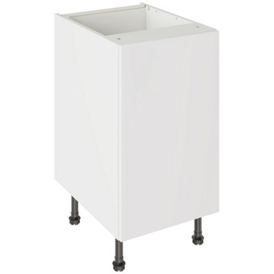 Kitchen Kit Base Unit 450mm W/ Slab Cabinet DoorSuper Matt White from B&Q