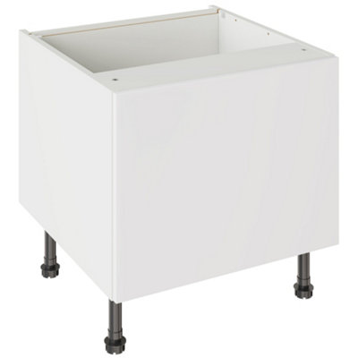 Kitchen Kit White Matt Slab Door Belfast Sink Base Unit Cabinet Flatpack600X455mm from B&Q