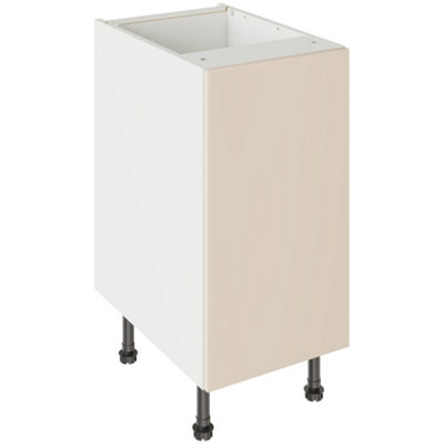 Kitchen Kit Base Unit 400mm W/ Slab Cabinet DoorSuper Matt Cashmere from B&Q