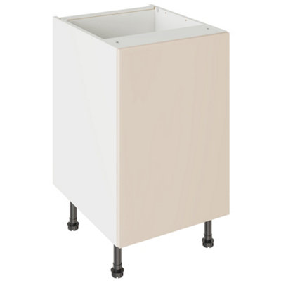 Kitchen Kit Base Unit 500mm W/ Slab Cabinet DoorSuper Matt Cashmere from B&Q