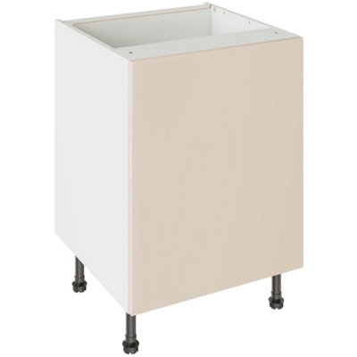 Kitchen Kit Base Unit 600mm W/ Slab Cabinet DoorSuper Matt Cashmere from B&Q