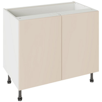 Kitchen Kit Base Unit 1000mm W/ Slab Cabinet DoorSuper Matt Cashmere from B&Q
