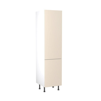 Kitchen Kit Larder Tall Unit 500mm W/ Slab Cabinet DoorSuper Matt Cashmere from B&Q