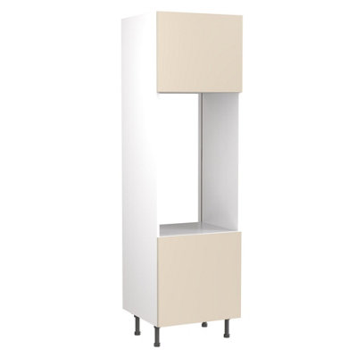 Kitchen Kit Double Oven Tall Housing Unit 600mm W/ Slab Cabinet DoorSuper Matt Cashmere from B&Q