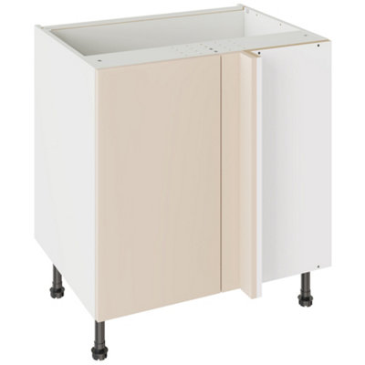 Kitchen Kit Base Unit Blind Corner 800mm W/ Slab Cabinet DoorSuper Matt Cashmere from B&Q