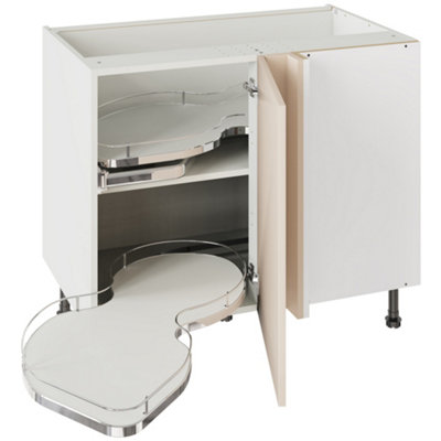 Kitchen Kit Cashmere Matt Slab Door Base Unit With Dual-Handed Nuvola Blind Corner Cabinet Flatpack1000X720mm from B&Q