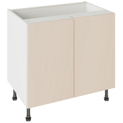 Kitchen Kit Base Unit 900mm W/ Slab Cabinet DoorSuper Matt Cashmere from B&Q