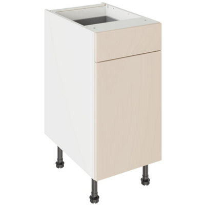 Kitchen Kit Drawerline Base Cabinet 400mm SlabSupermatt Cashmere from B&Q