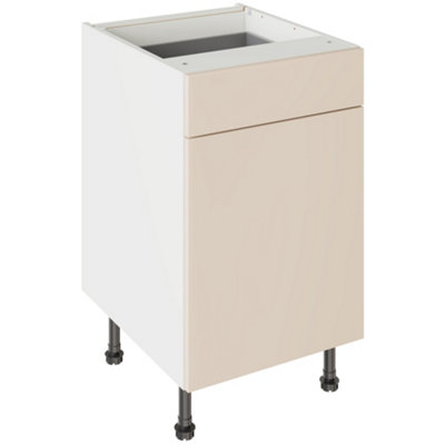 Kitchen Kit Drawerline Base Cabinet 500Mm Slab - Supermatt Cashmere Size 9