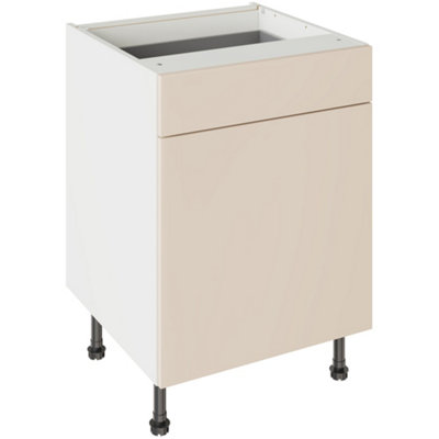 Kitchen Kit Drawerline Base Cabinet 600mm SlabSupermatt Cashmere from B&Q