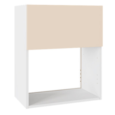Kitchen Kit Microwave Housing Wall Unit 600mm SlabSupermatt Cashmere from B&Q