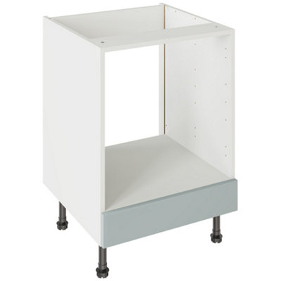 B&Q -  Aquamarine Supermatt Slab Door Base Unit Under Oven Cabinet Soft Close Drawers Flatpack600X720mm