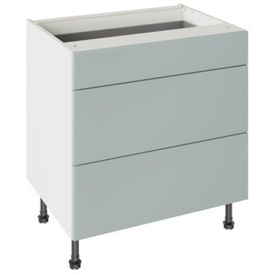 Kitchen Kit Aquamarine Supermatt Slab Door Base Unit Cabinet Drawer Soft Close Flatpack - 800X720mm Size 3