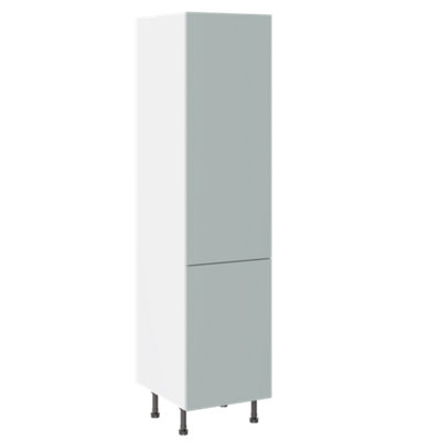 Kitchen Kit Aquamarine Supermatt Slab Door Larder Unit Cabinet Soft Close Drawers Flatpack - 500X1970mm Size 9