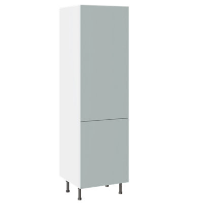 Kitchen Kit Aquamarine Supermatt Slab Door Larder Unit Cabinet Soft Close Drawers Flatpack - 600X1970mm Size 9