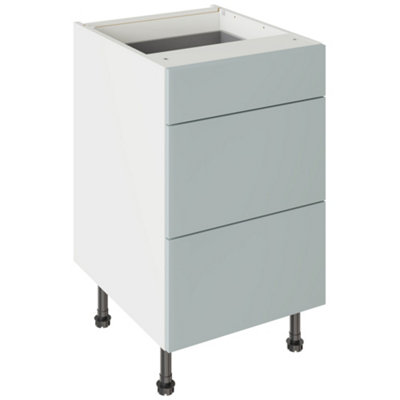 Kitchen Kit Aquamarine Supermatt Slab Door Base Unit Cabinet Drawer Soft Close Flatpack - 500X720mm Size 3