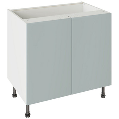 Kitchen Kit Aquamarine Supermatt Slab Base Kitchen Cabinet Flatpack900X720mm from B&Q