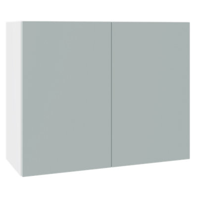 Kitchen Kit Aquamarine Supermatt Slab Door Wall Cabinet Flatpack900X720mm from B&Q