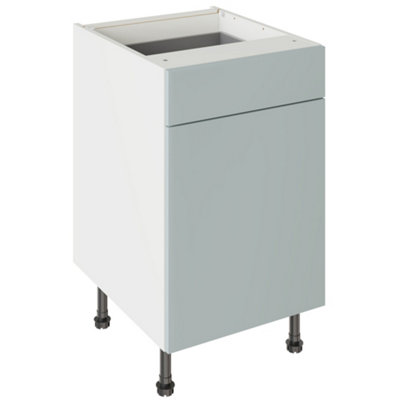 Kitchen Kit Drawerline Base Cabinet 500mm SlabSupermatt Aquamarine from B&Q