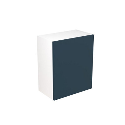 Kitchen Kit Blue Supermatt Slab Door Wall Cabinet Flatpack600X720mm from B&Q