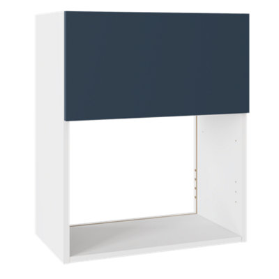 Kitchen Kit Microwave Housing Wall Unit 600mm SlabSupermatt Blue from B&Q