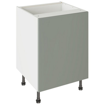 Kitchen Kit Agave Green Supermatt Slab Base Kitchen Cabinet Flatpack600X720mm from B&Q