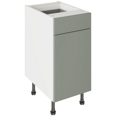 Kitchen Kit Green Drawerline Base Cabinet 400Mm Slab - Supermatt Agave Size 9