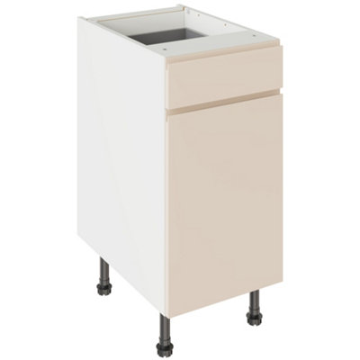 Kitchen Kit Drawerline Base Cabinet 400mm J-PullMatt Cashmere from B&Q