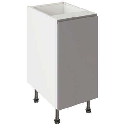 Kitchen Kit Drawerline Base Cabinet 400mm J-PullMatt Dust Grey from B&Q