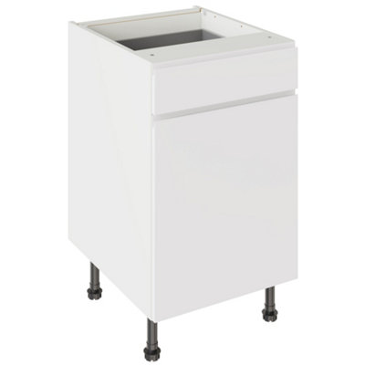 Kitchen Kit Drawerline Base Cabinet 500mm J-PullMatt White from B&Q