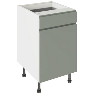 Kitchen Kit Drawerline Base Cabinet 500mm J-PullMatt Sage Green from B&Q