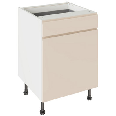 Kitchen Kit Drawerline Base Cabinet 600mm J-PullMatt Cashmere from B&Q
