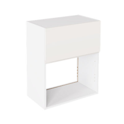 Kitchen Kit Microwave Housing Wall Unit 600mm J-PullMatt White from B&Q