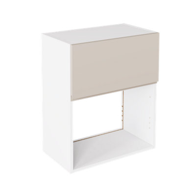 Kitchen Kit Microwave Housing Wall Unit 600mm J-PullMatt Light Grey from B&Q