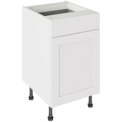 B&Q -  Drawerline Base Cabinet 500mm ShakerMatt White