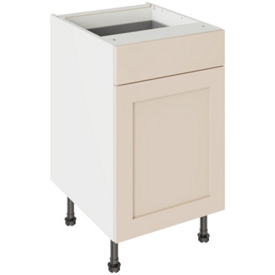 Kitchen Kit Drawerline Base Cabinet 500mm ShakerMatt Cashmere from B&Q