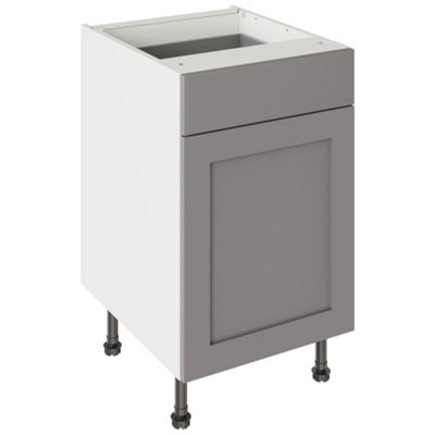 Kitchen Kit Grey Drawerline Base Cabinet 500Mm Shaker - Matt Dust Size 4