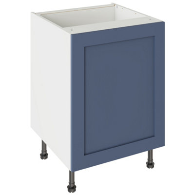 Kitchen Kit Shaker Ultramatt 600 Base Kitchen Cabinet FlatpackAlby Blue from B&Q